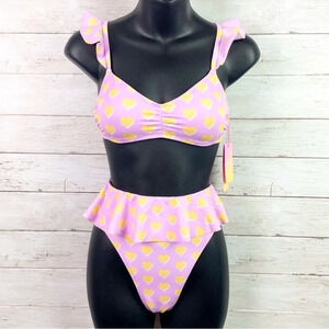 Stoney Clover Lane X Target Ruffle Heart Bikini Set NWT Ruffle Top & High Waist